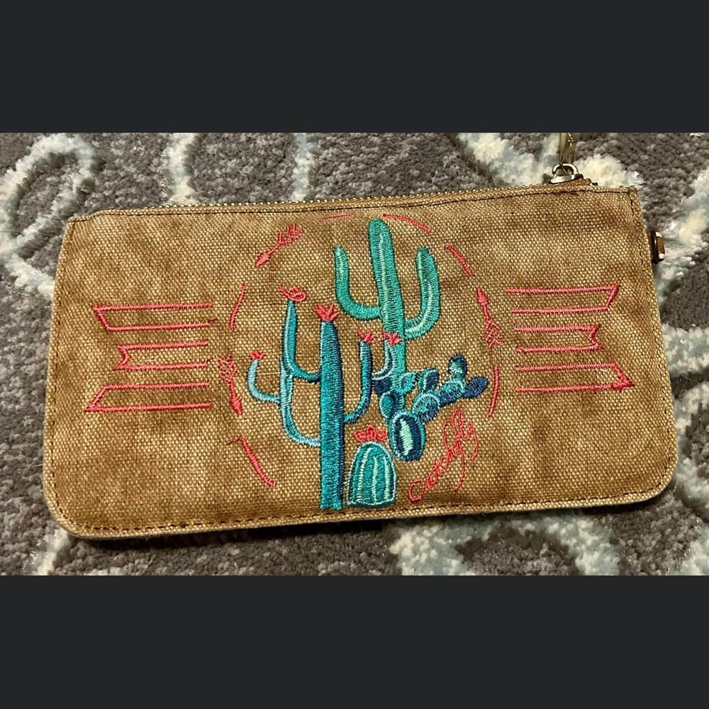 Catchfly Cactus Theme Wristlet wallet